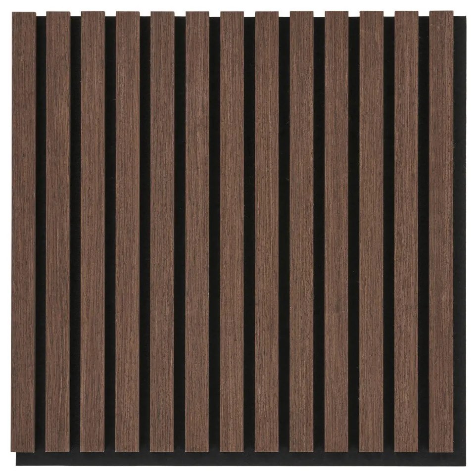 Akusztikus panel, fa furnér, dió, dió hatású 52x52x2,2 cm