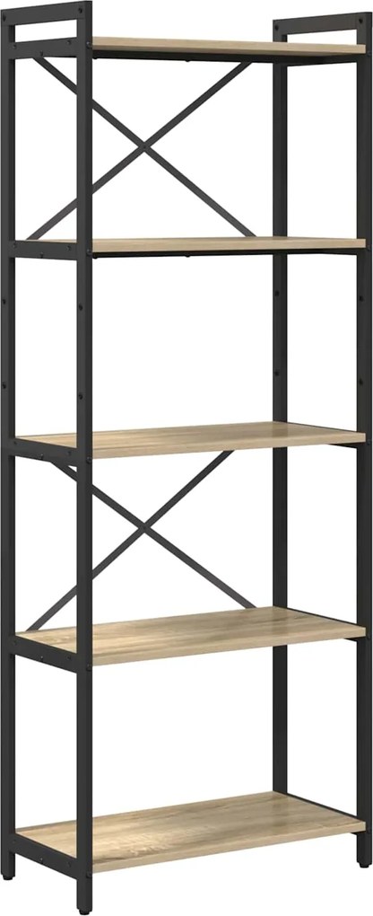 vidaXL Könyvespolc Sonoma tölgy 60 x 30 x 155 cm Faanyag