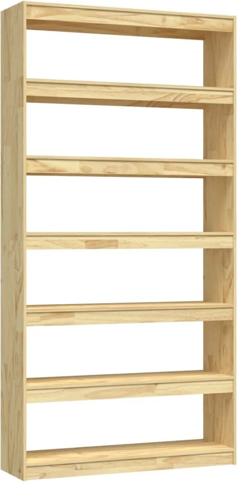 vidaXL tömör fenyőfa könyvszekrény/térelválasztó 100 x 30 x 200 cm