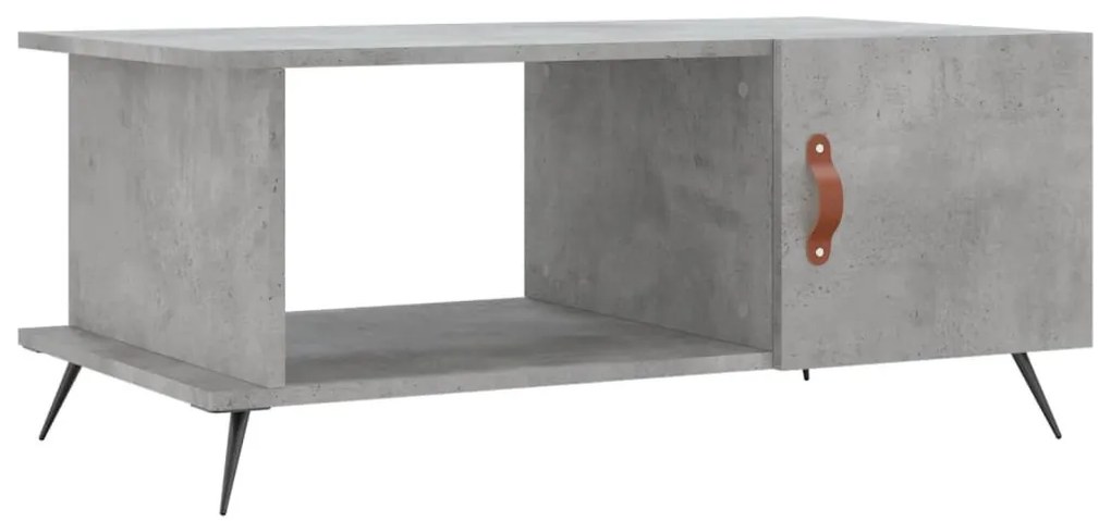 Betonszürke szerelt fa dohányzóasztal 90 x 50 x 40 cm