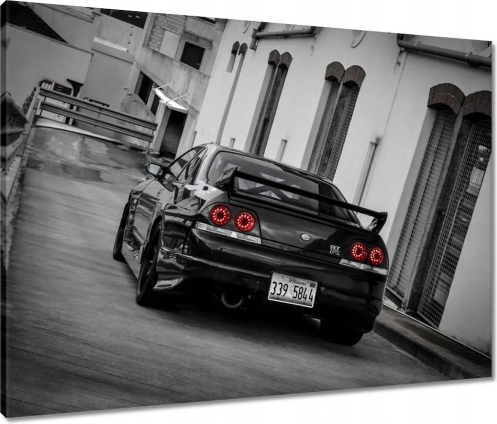 Vászonkép 80x60 Fekete Nissan Gtr