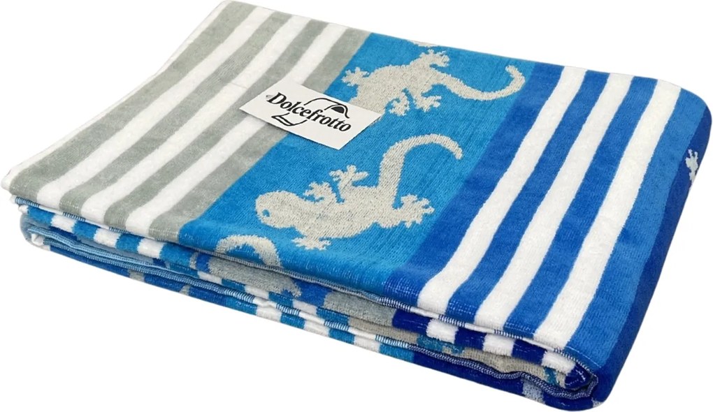 CRAZY GEKKO Strandtörölköző kék 165x90cm