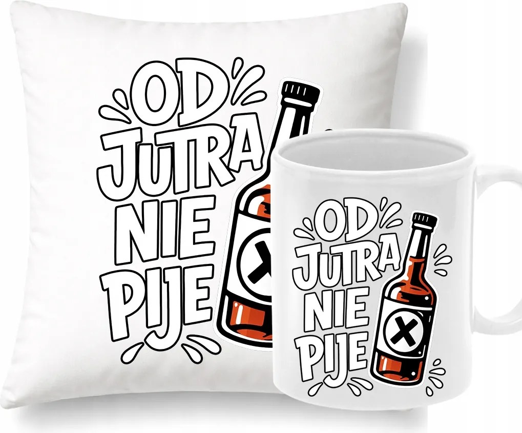 Párna Bögre Szett Felirattal Holnaptól Nem Iszik Ajándék