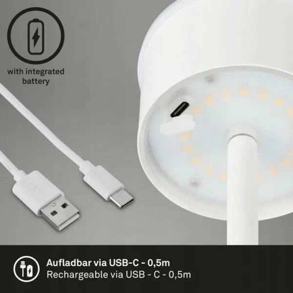 Briloner 1438016 - LED Dimmelhető érintős állólámpa LED/3,5W/5V 3000K 130 cm fehér