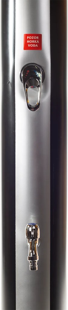 Hawaj Kerti szolár zuhany Uno 38 l nagyméretű zuhanyrózsával fekete - ezüst