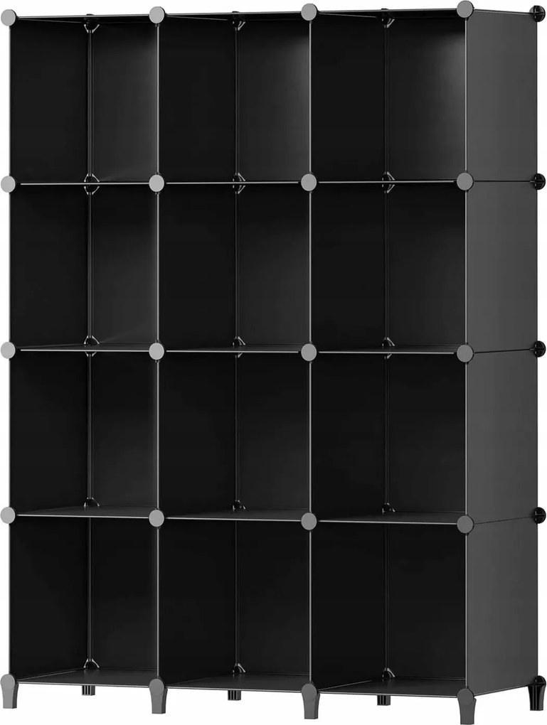 Hogler 3881 Variálható polcrendszer 12 modulos, 92 x 129 x 32 cm, fekete