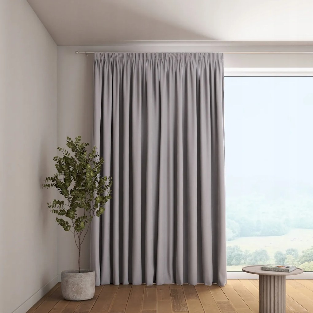 Dekoria Függöny ráncoló szalaggal 1 db 130x260cm fekete