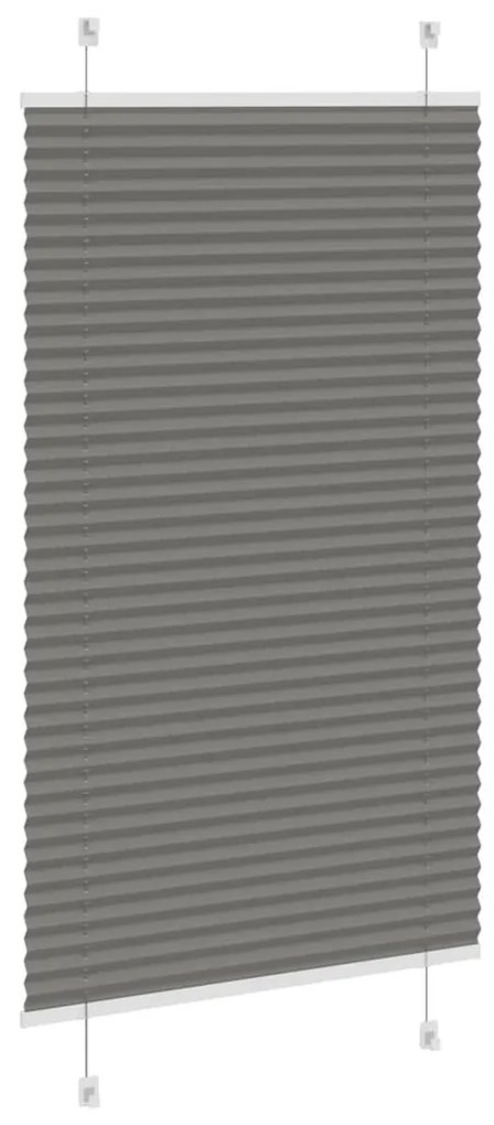 pliszírozott redőny antracit 75x100 cm szövetszélesség 74,4 cm