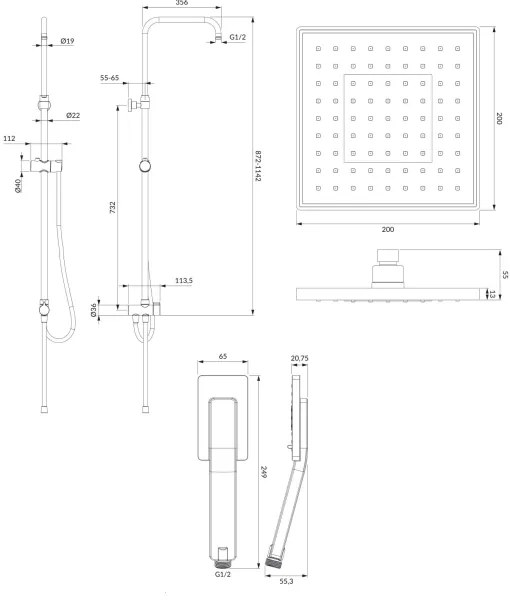 OMNIRES SYSJIMJIMBL - JIMJIM zuhanyszett matt fekete