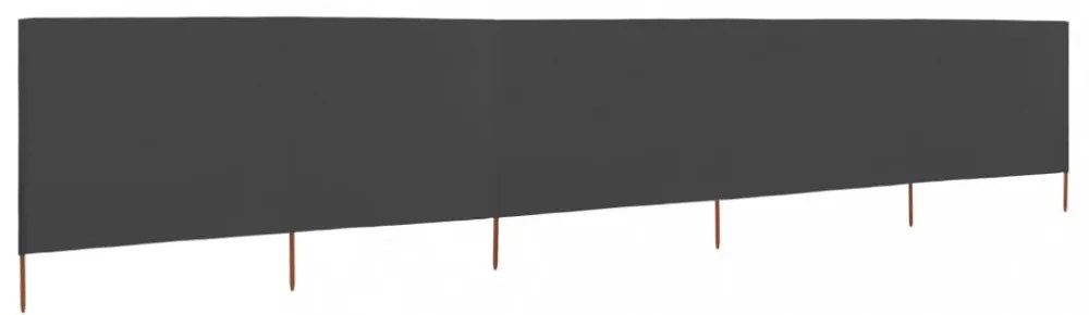 antracitszürke szövet 5-paneles szélfogó 600 x 120 cm
