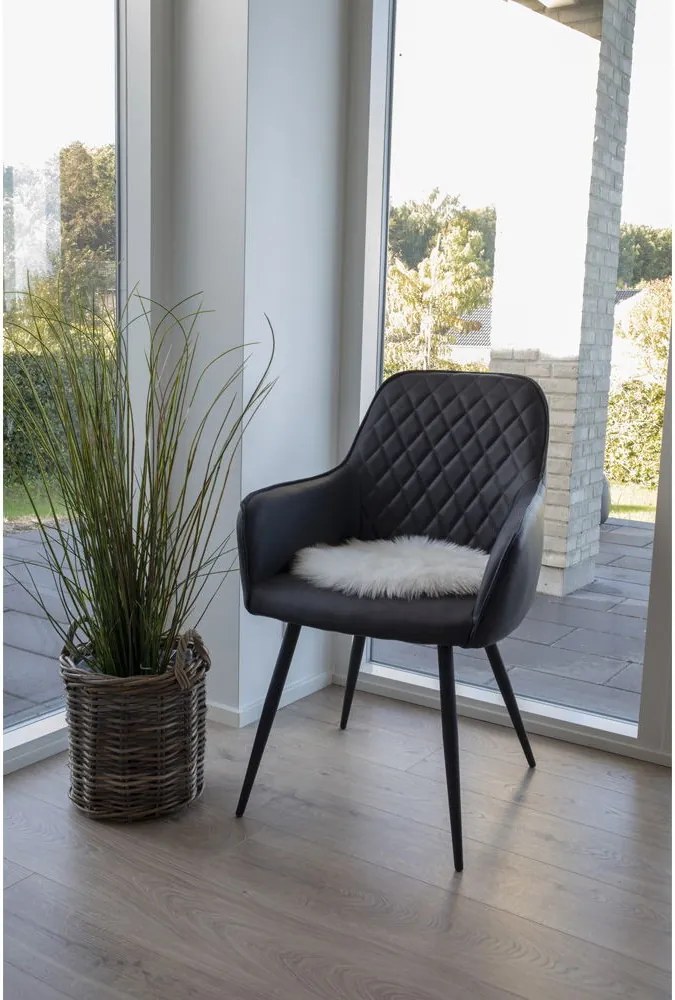 Báránybőr, műbőr, ülőpárna Ø35 cm, Fehér Színű