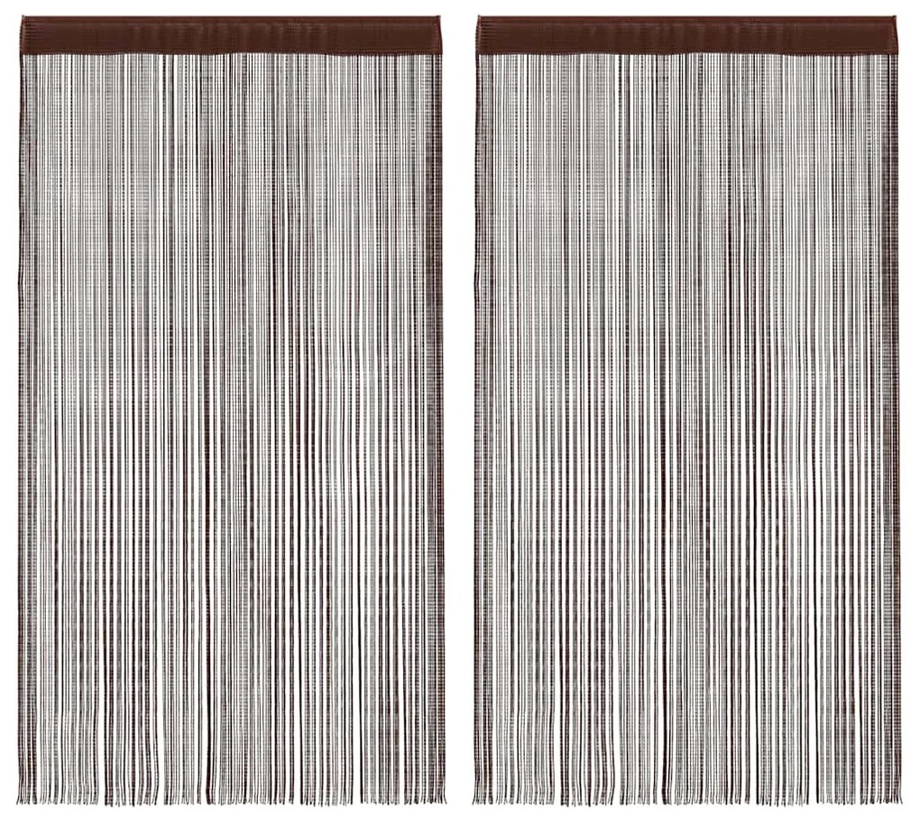 2 db barna zsinórfüggöny 100 x 250 cm