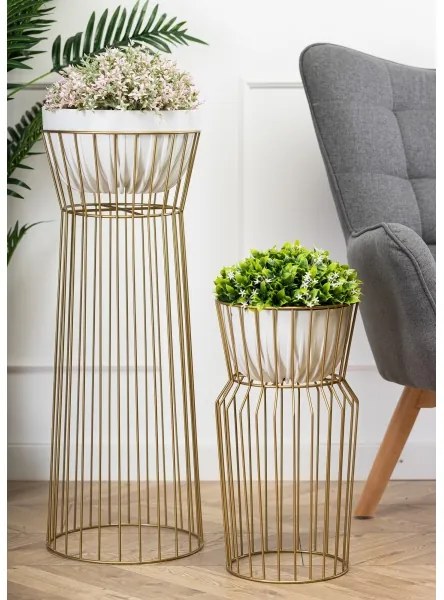 Virágállvány 50x26 cm arany