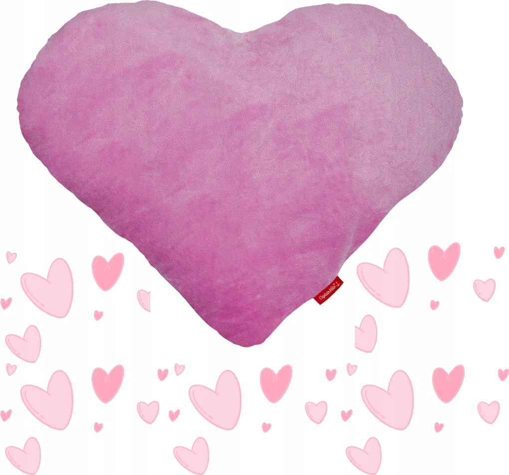 Díszpárna szív ajándék díszpárna rózsaszín 40 cm