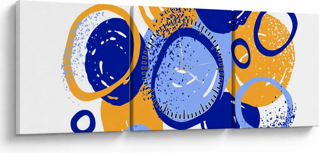 Kép - Világos motívum körökkel (órával) (90x30 cm)