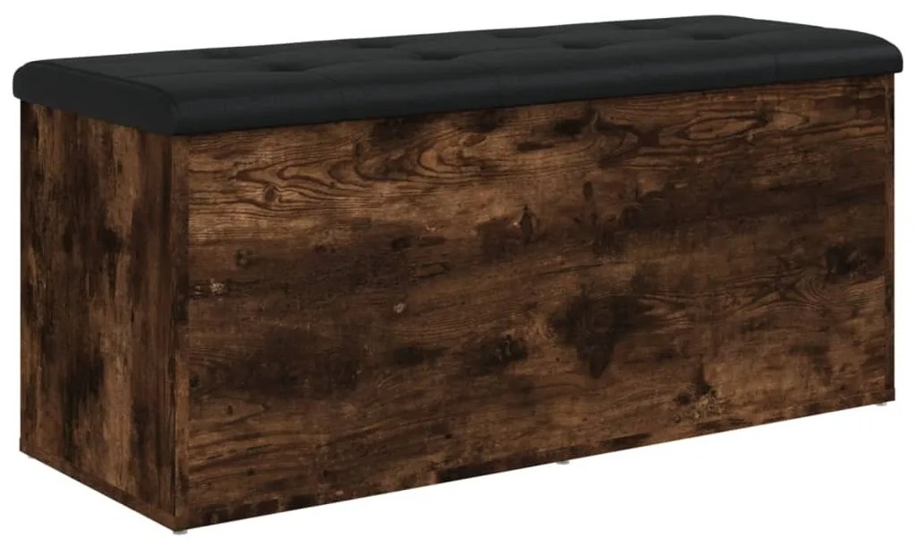 füstös tölgy színű szerelt fa tárolópad 102 x 42 x 45 cm