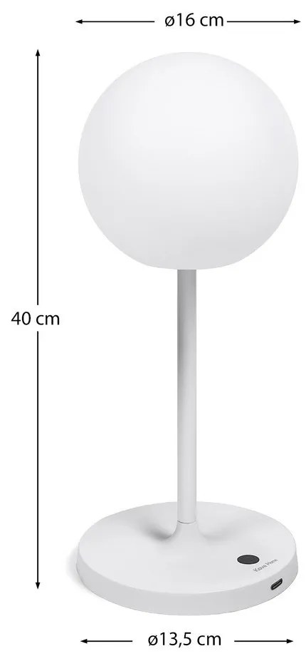 USB LED hordozható dimmelhető kültéri lámpa távirányítóval ø 16 cm Dinesh – Kave Home