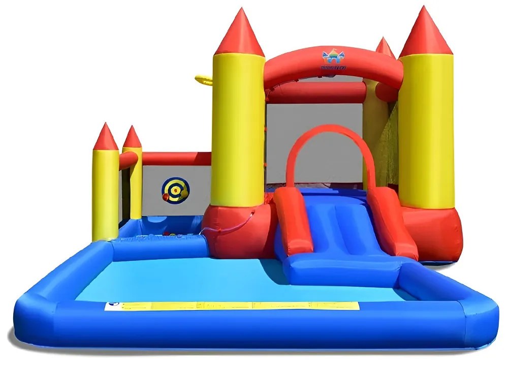 Kastély formájú felfújható vízipark