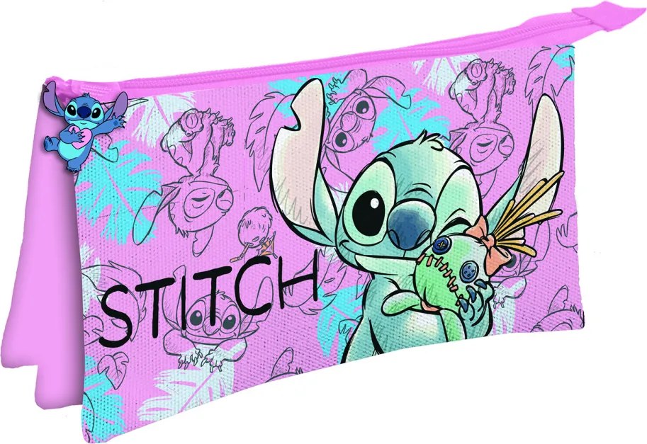 Disney Lilo és Stitch, A csillagkutya Doll 3 rekeszes tolltartó 22 cm