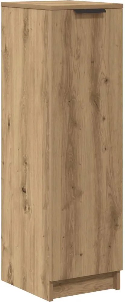 vidaXL kézműves tölgy színű szerelt fa cipőszekrény 29,5x35x100,5 cm