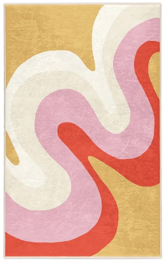 Sárga-rózsaszín mosható szőnyeg 120x180 cm Raspberry Creamsicle – Mila Home