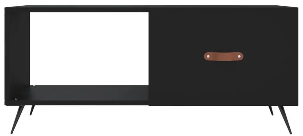 Fekete szerelt fa dohányzóasztal 90 x 50 x 40 cm