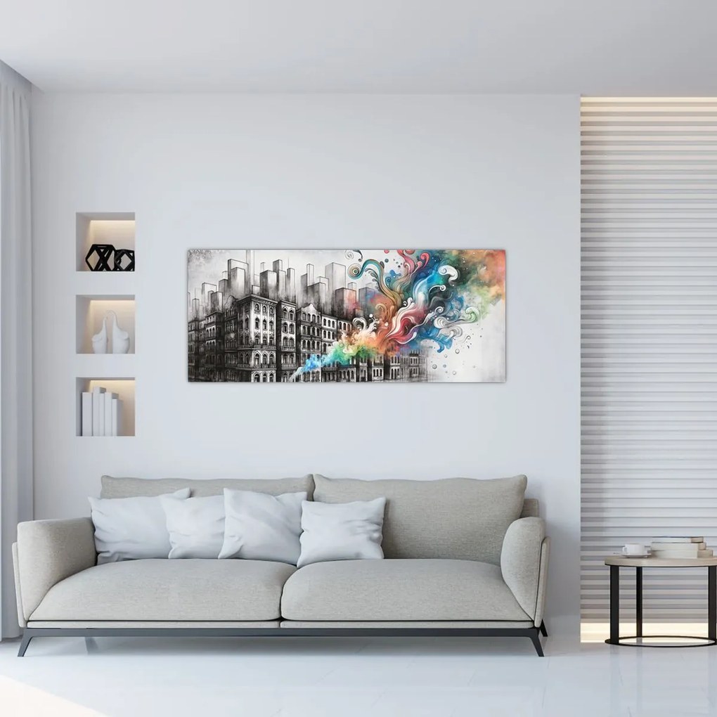 Kép - Ipari élet (120x50 cm)