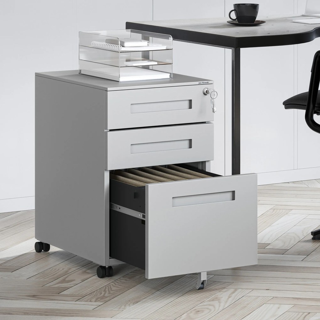 ATE fém irodai tároló 390 x 600 x 500 mm, szürke