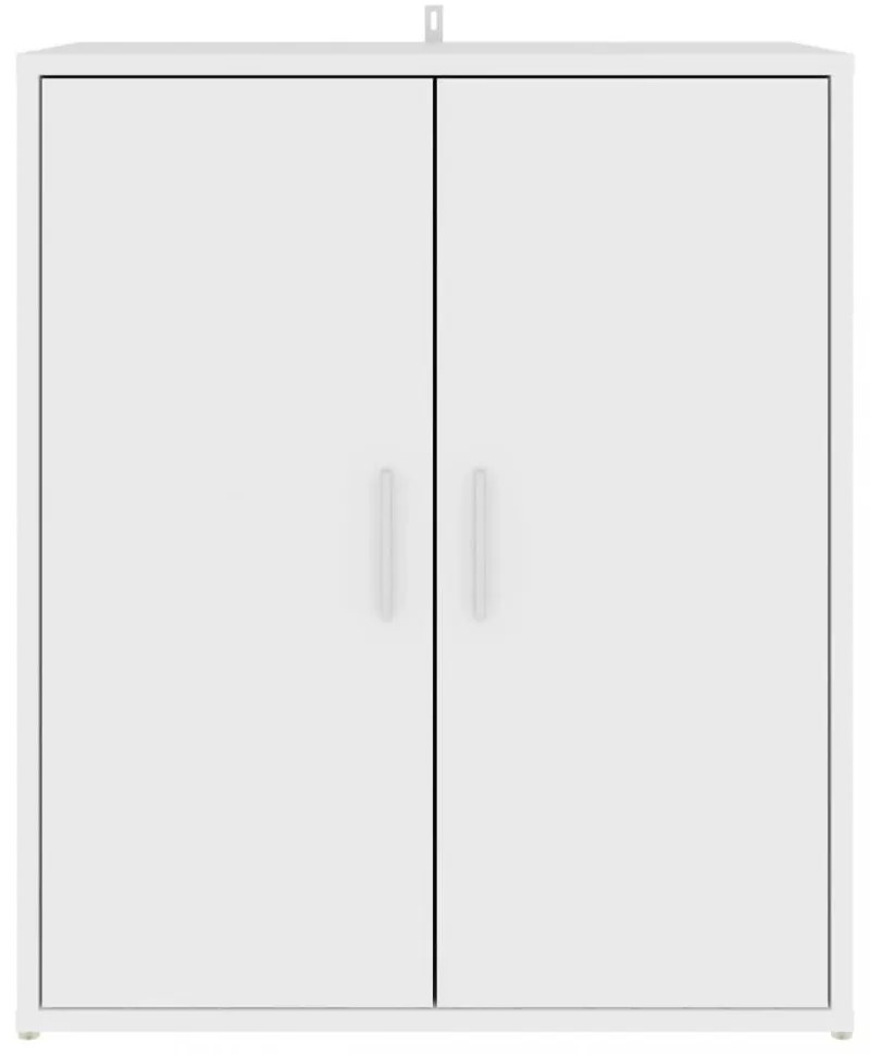 vidaX fehér szerelt fa cipősszekrény 60 x 35 x 70 cm