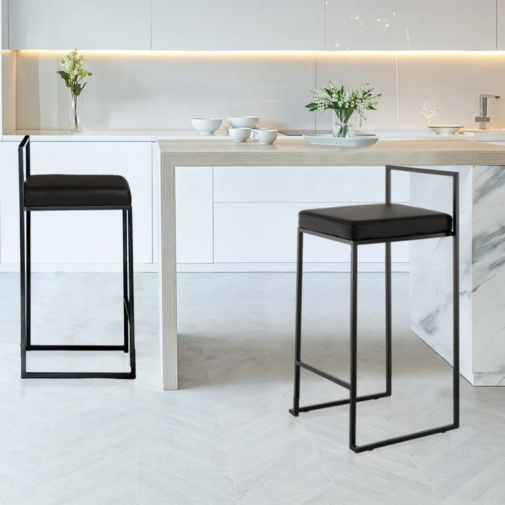 Fekete bárszék szett 2 db-os 77 cm Dodo – Tomasucci