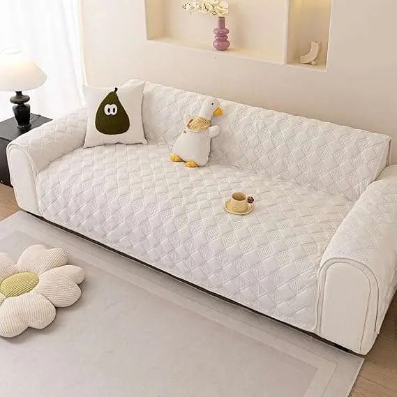 Kanapé huzat kanapéhoz 170x185 cm fehér dekoratív