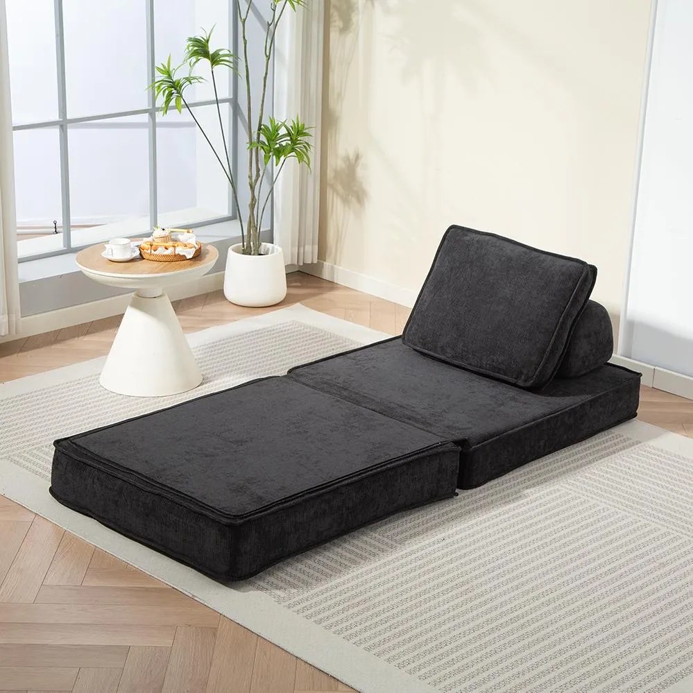CALMERO kinyitható, multifunkciós kanapé - fekete