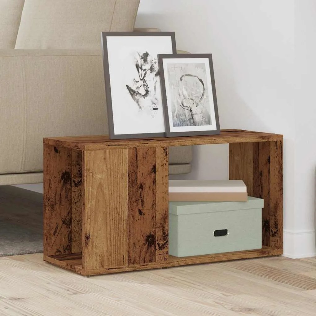 antik hatású szerelt fa TV-szekrény 60 x 24 x 32 cm