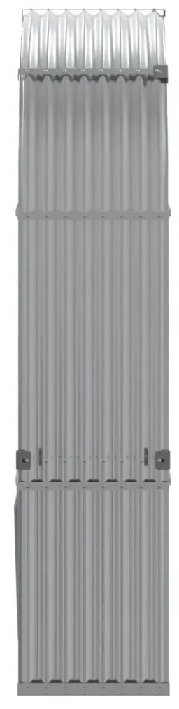 világosszürke horganyzott acél rönktartó 120 x 45 x 210 cm