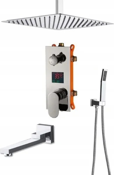 Zuhanyszett Falsík Alatti Kijelző Kifolyócső 30CM