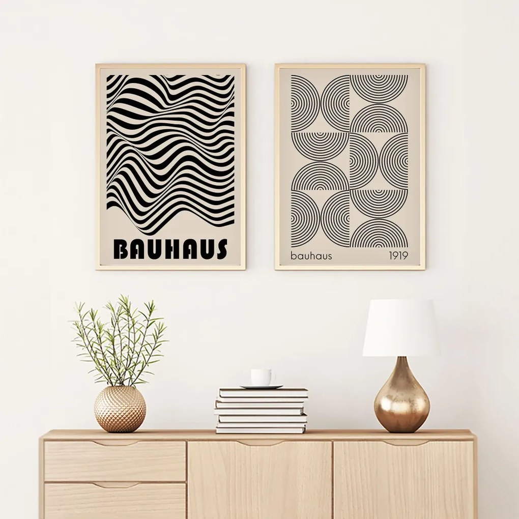 Huhu247 keretezett MDF falikép, 50 x 70 cm, 2 db-os szett