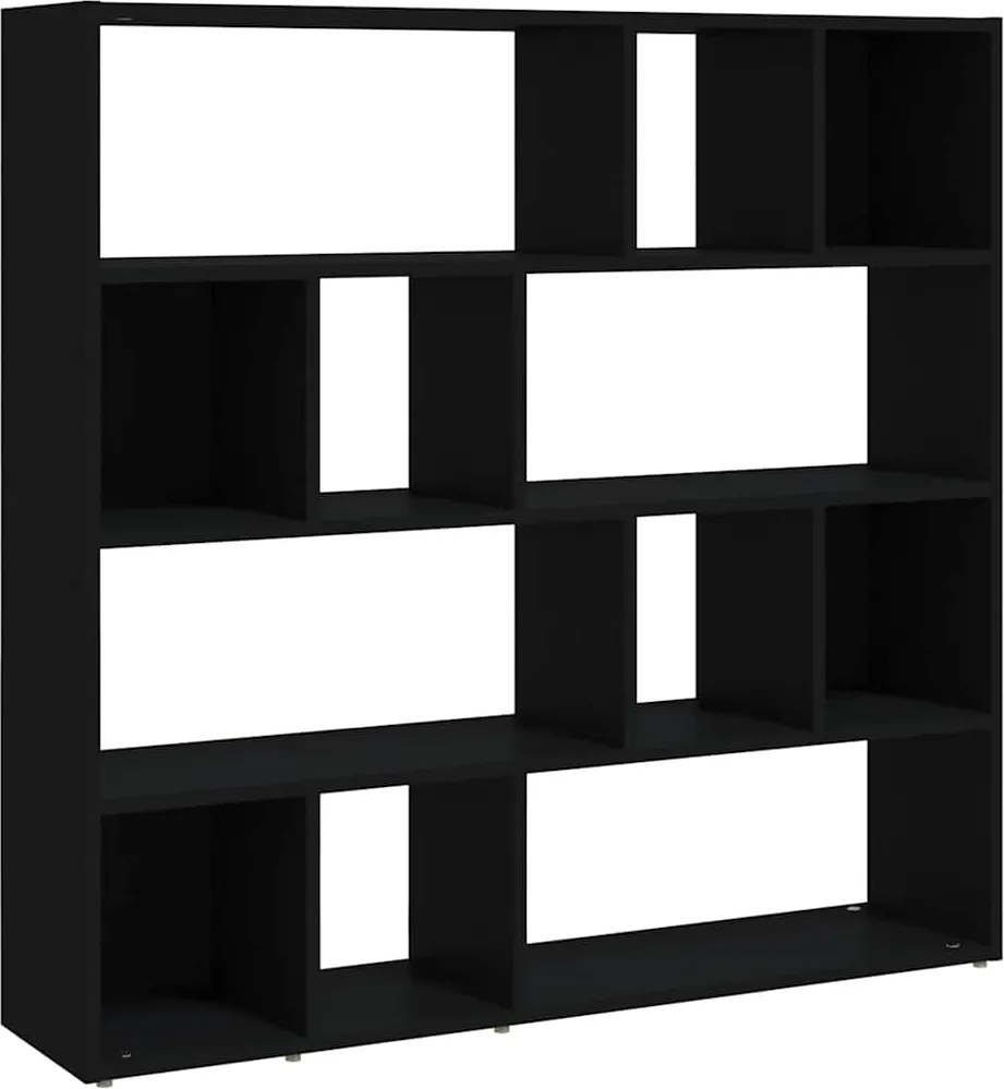 vidaXL fekete térelválasztó könyvszekrény 105 x 24 x 102 cm