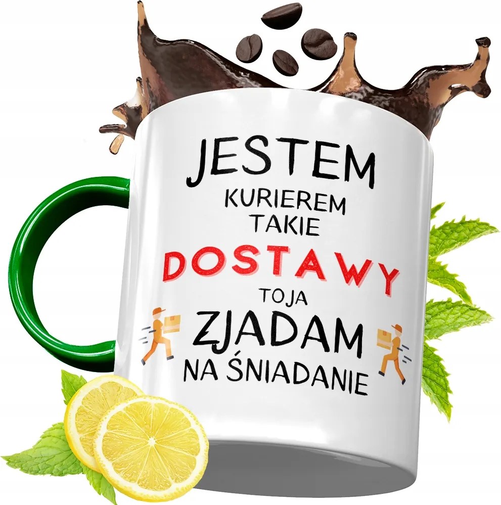 Zöld Bögre Futárnak Születésnapi Ajándéknak, fényképes nyomattal