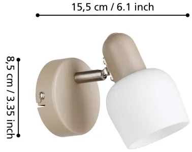 Eglo 900714 - Fali spotlámpa CORATO 1xE14/18W/230V
