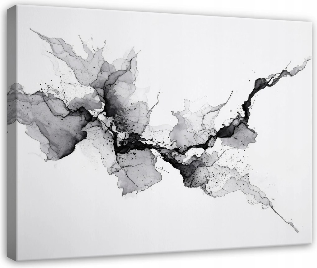 Vászonkép Márvány Absztrakt Akvarell Szürke Nappali Hálószoba Vászon 40x30