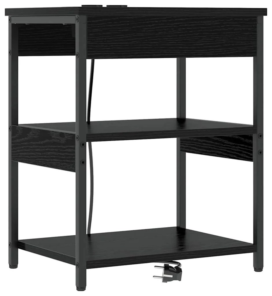 Éjjeli Szekrények 2 pcs Musta tammi 41 x 31 x 51 cm Faanyag