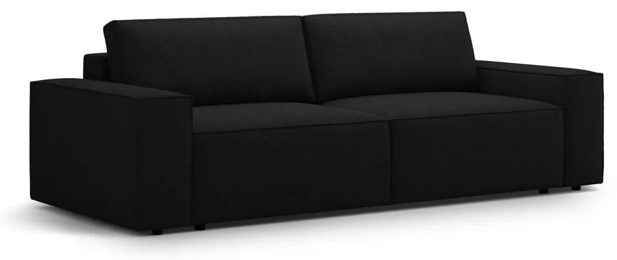 Fekete buklé kinyitható kanapé 247 cm Jodie – Micadoni Home