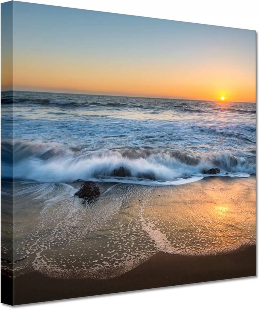 Vászonkép 20x20 Naplemente Tengerpart