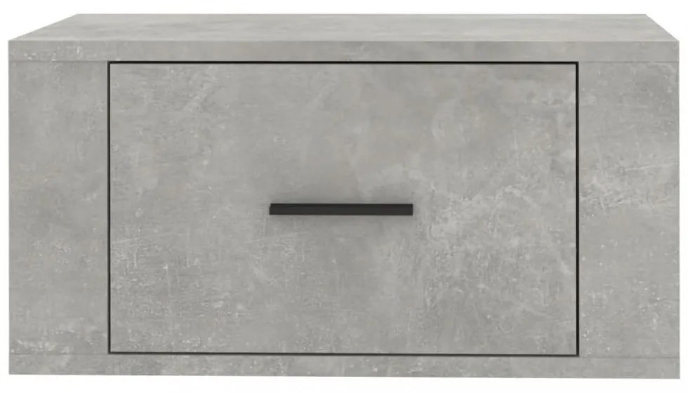 2 db betonszürke falra szerelhető éjjeliszekrény 50x36x25 cm