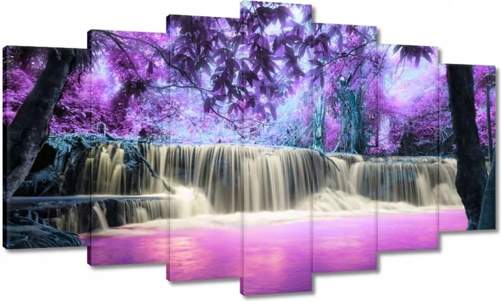 Vászonkép 140x80 Lila vízesés