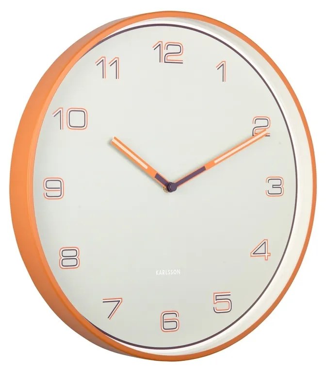 Karlsson 6013OR design falióra narancssárga,átmérő: 40 cm