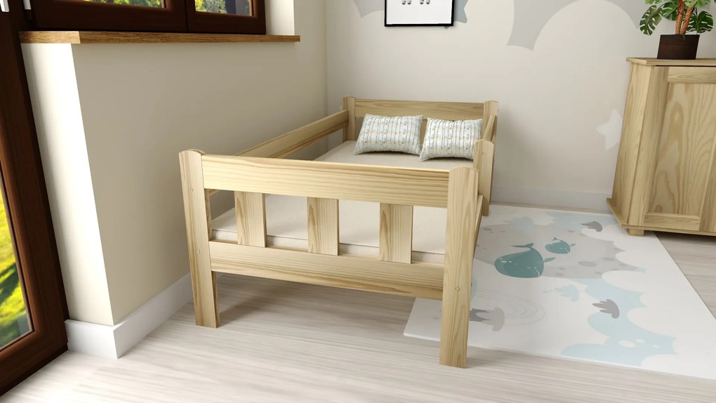 Gyermekágy NESTY 90 x 200 cm, fenyő Ágyrács: Lamellás ágyrács, Matrac: Coco Maxi 20 cm matrac