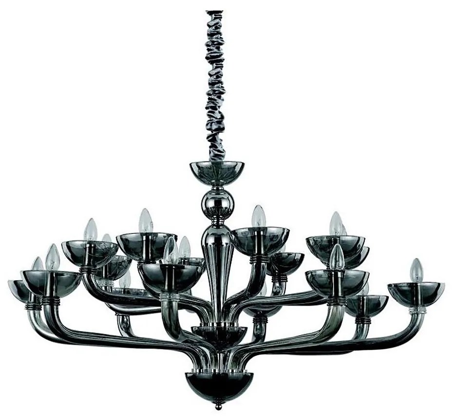 Ideal Lux - Csillár láncon CASANOVA 16xE14/40W/230V átm. 120 cm szürke