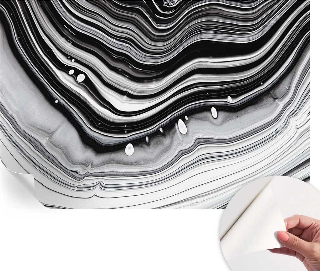 Öntapadós fali fotótapéta Hálószobába Optikai hullámok 104x70 cm