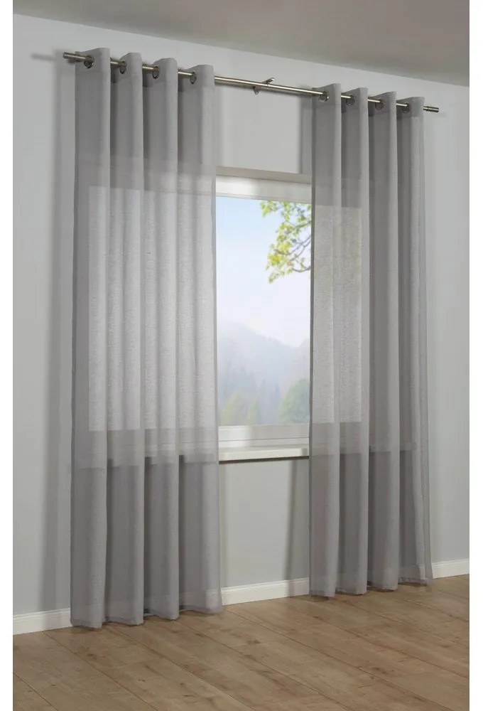 Szürke függöny 140x245 cm Len Uni – Sehlbach